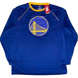 Golden State Warriors Long Sleeve Warm Up Shirt Mens Large New